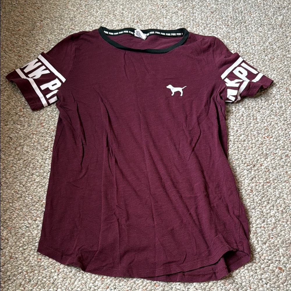PINK Victoria's Secret Maroon Women's Top